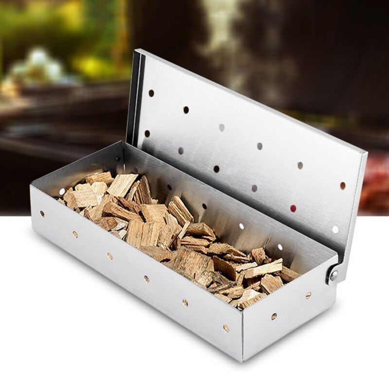 Stainless Steel Cold Smoke Generator BBQ Accessories Barbecue Grill Cooking Tools Bacon Fish Mini Apple Wood Chips Smoking Box