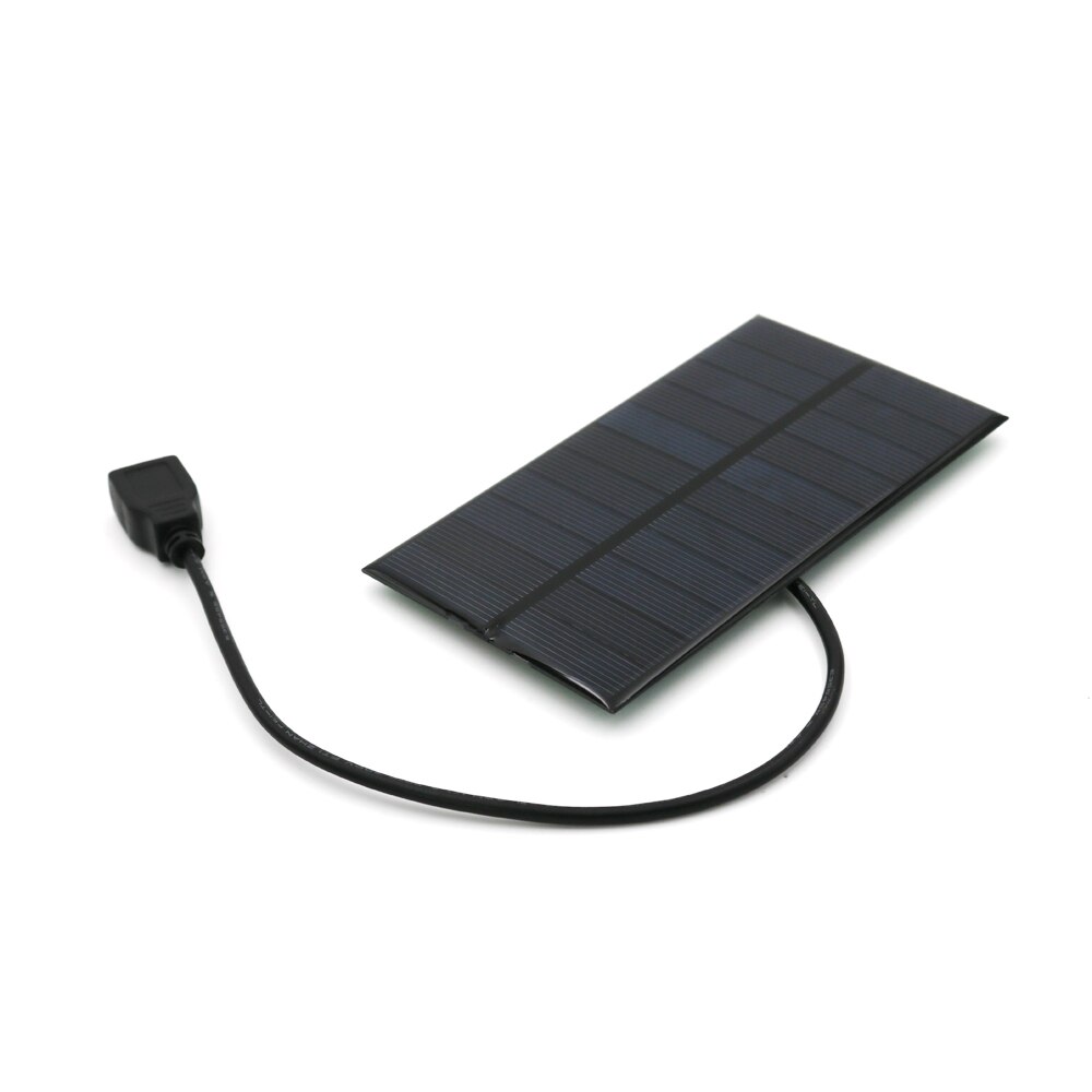 Ogniwo słoneczne 5V 300mA wyjście USB ładowarka solarna USB żeńskie Port 5.5V 1.65W regulacyjne ładowania płyta słoneczny 3.7V 18650