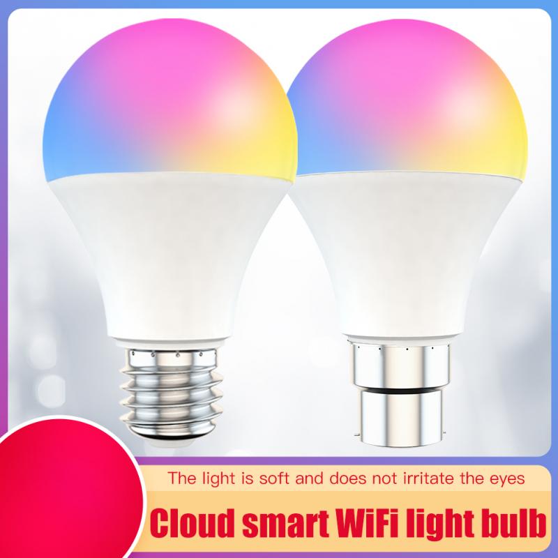 1Pc Wifi Slimme Lamp E27 B22 Dimbare Rgb + Cct Slimme Lamp Timing Voice Control Werk met Alexa Google Thuis