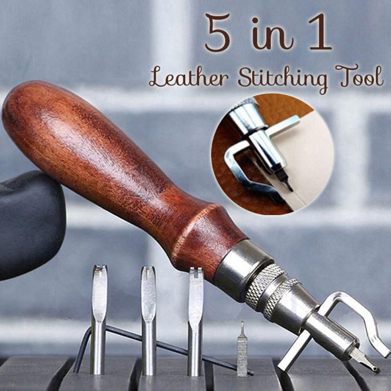 Adjustable Leather Stitching Groover, Leather Edge Bevelers, DIY Leathercraft Wo
