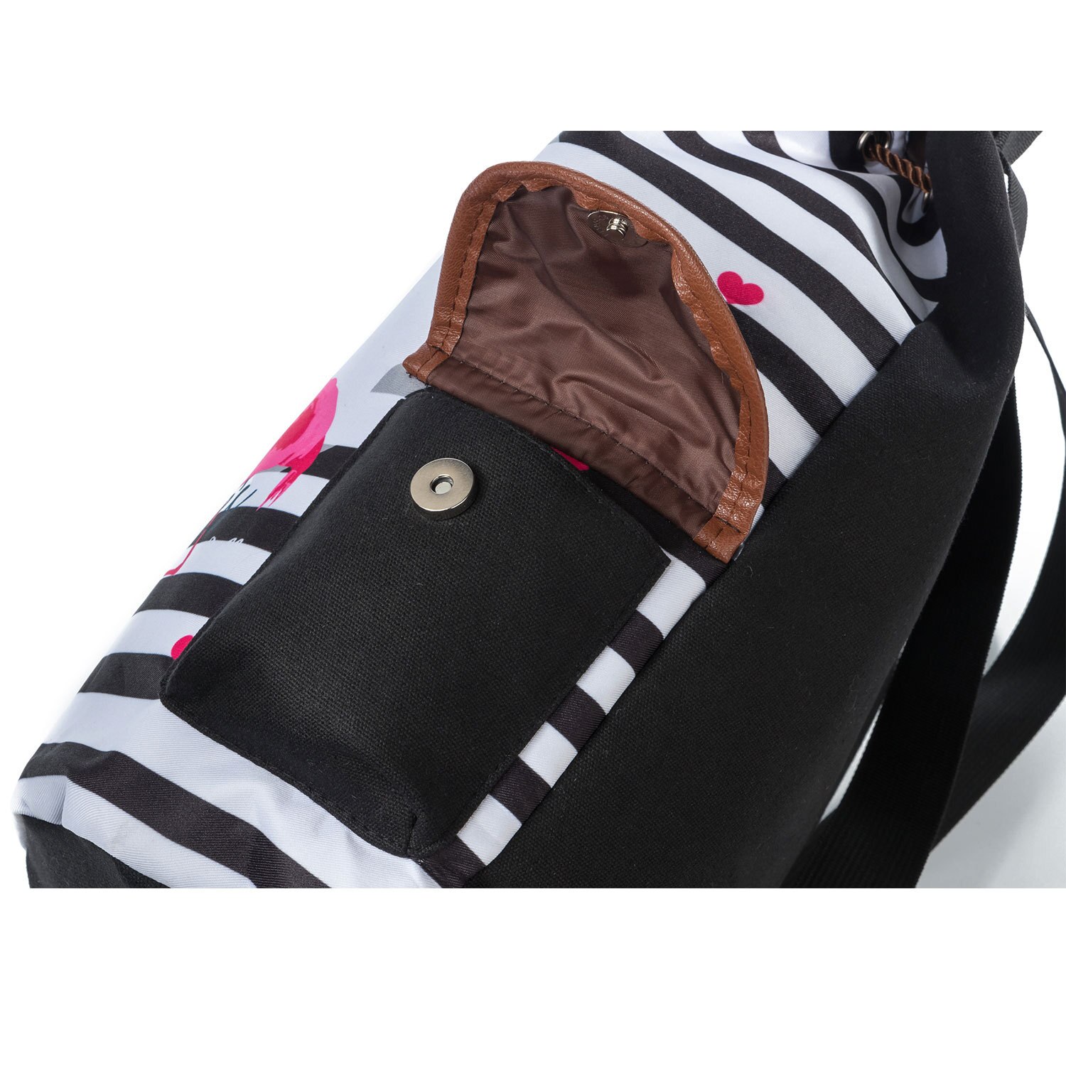 Kids School Bags for Girls Cute Unicorn Female Backpack Drawstring Backpack Canvas Bag Stripe Travel Backpack