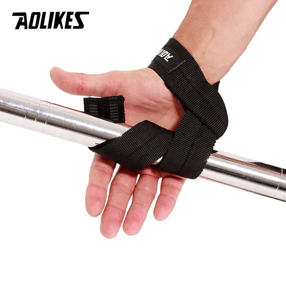 AOLIKES 2 Stks/partij Gym Sport Wrist Bands Fitness Halters Training Polsbandjes Pols Bandjes Wraps Ondersteuning Met Hand Power Bands