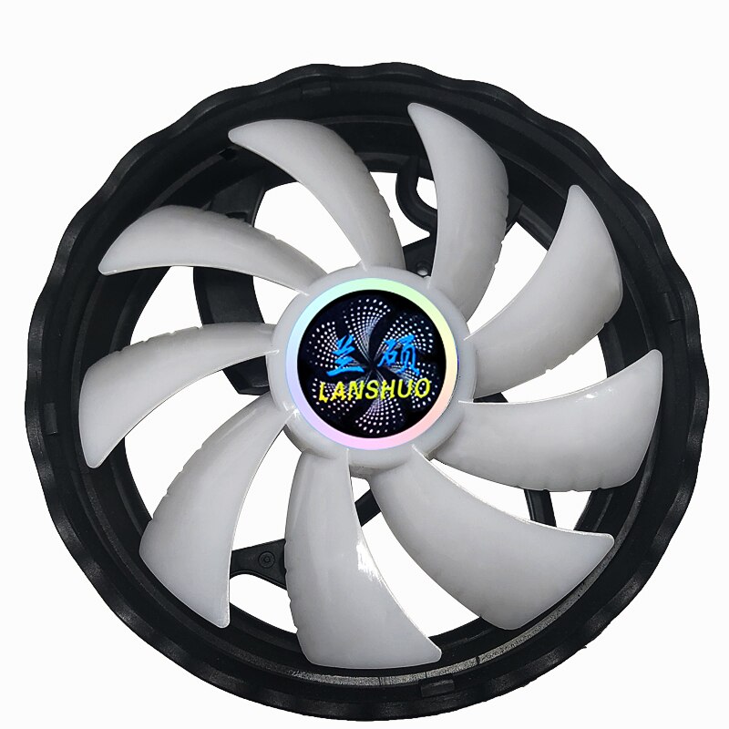 ONLY One Cooling Fan for CPU Cooler 9CM to 12CM RGB LED Quiet 4PIN PWM