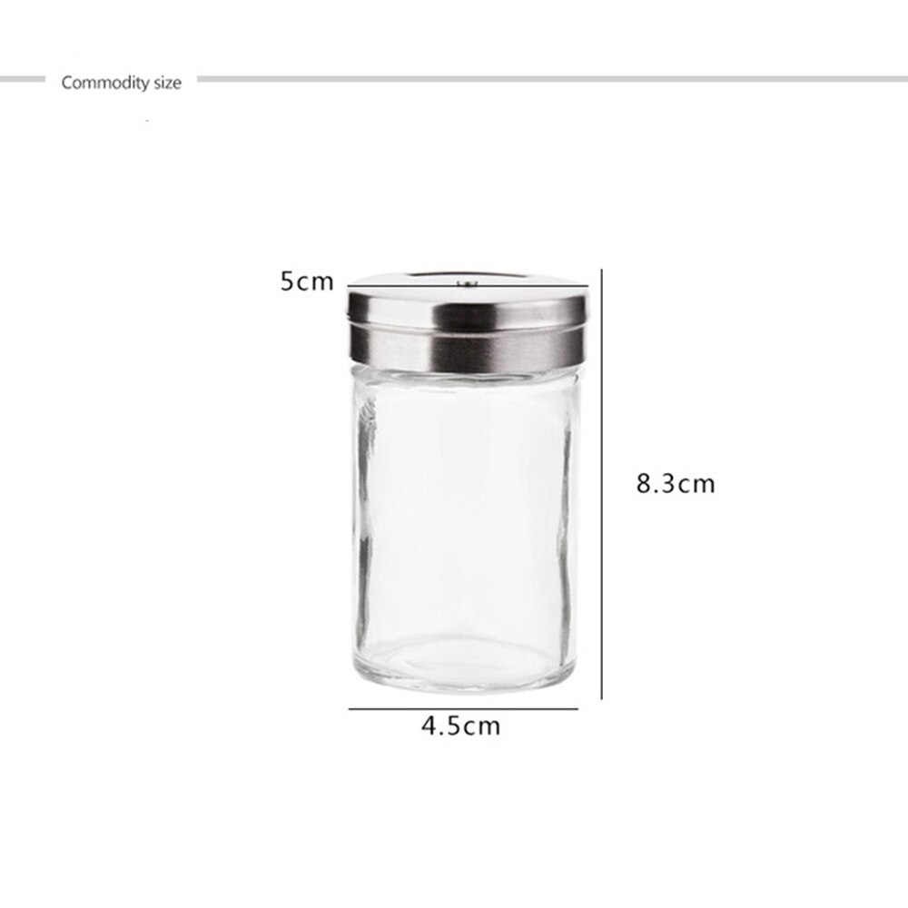 1 Pc Glas Keuken Peper Spice Shaker Zout Kruiden Kan Cruet Kruiderij Fles Koffie Suiker Seal Pot Kruiden Shaker