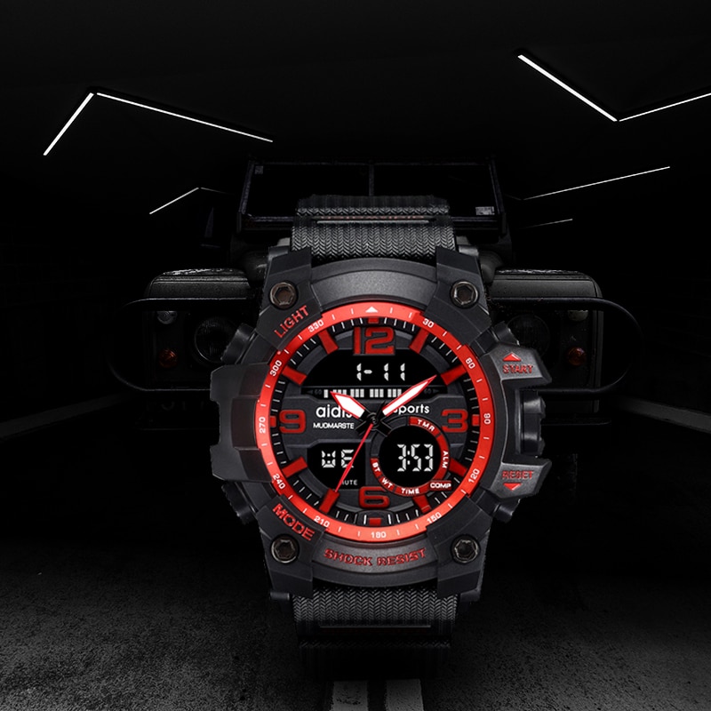 Addies herenhorloges g-stijl heren sporthorloge lichtgevende horloges heren sporthorloge heren waterdicht 30 meter waterbestendig