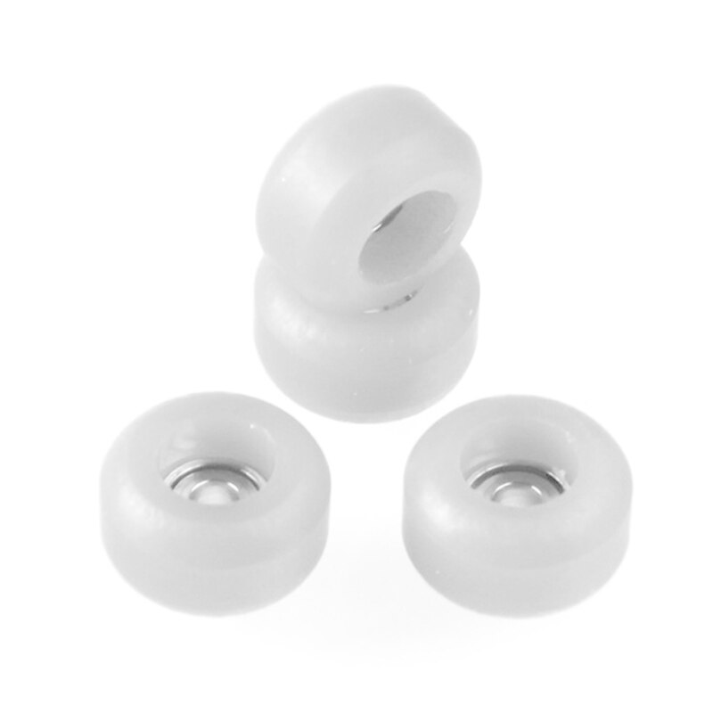 4 Pcs/Set Urethane Bearing Wheels for Wooden Fingerboard: white