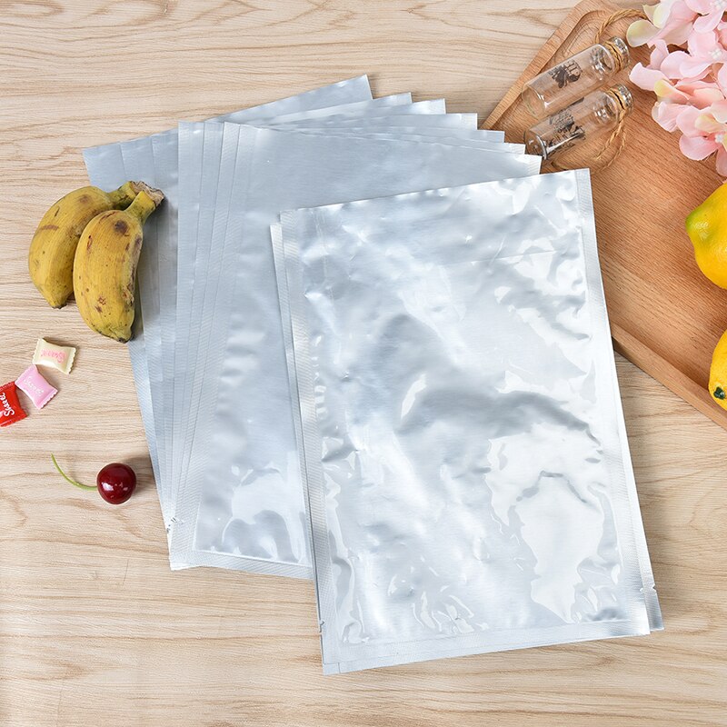 10pc Aluminum Foil Mylar Bags Silver Sealer Zipper Food Saver Bag Zip Lock Bag Packing Water Proof Stand Up Storage Pouches: L26X18cm