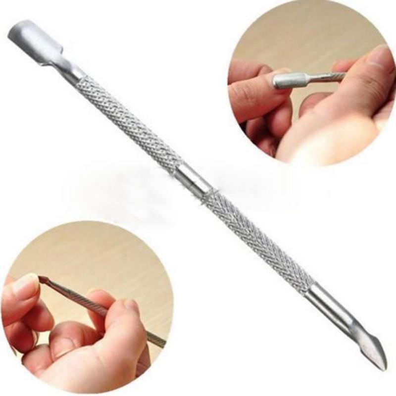 1Pc Rvs 13Cm Nail Art Pedicure Lepel Remover Nail Ontvetter Cuticle Pusher Nail Care Cleaner Manicure Tool tslm 1