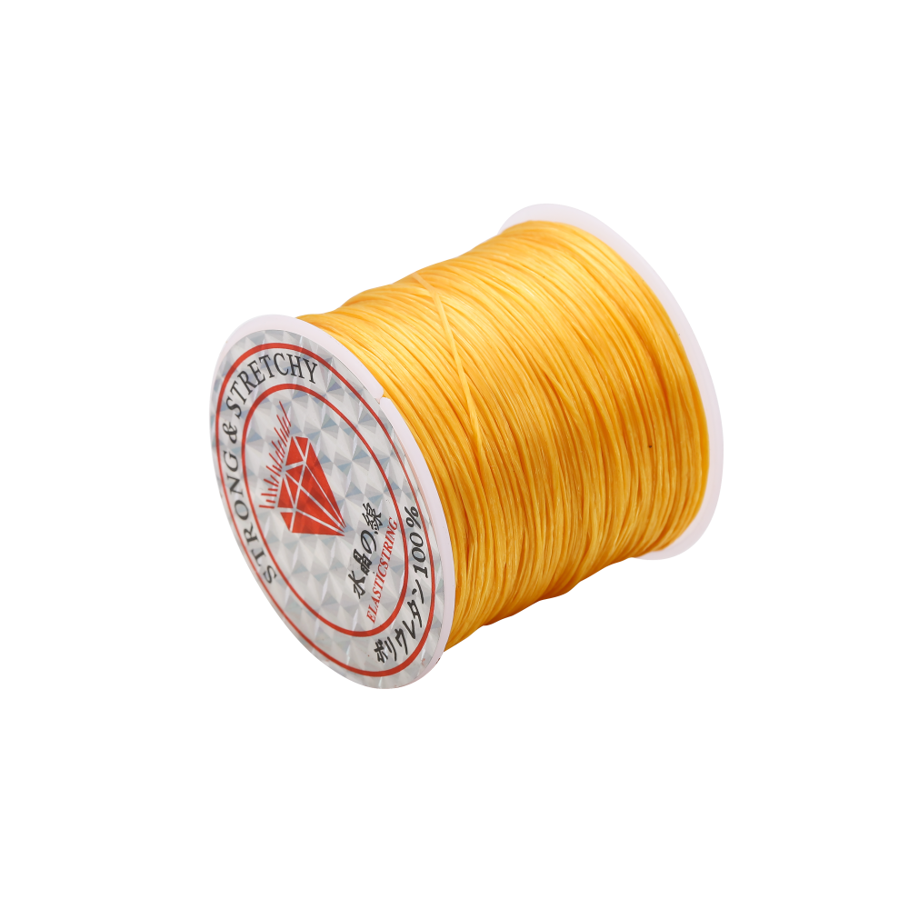 40Meters/roll Black White Stretch Elastic Cord For Bracelet Necklace Nylon Beading Cord String Thread Diy Jewelry Making Supplie: Yellow