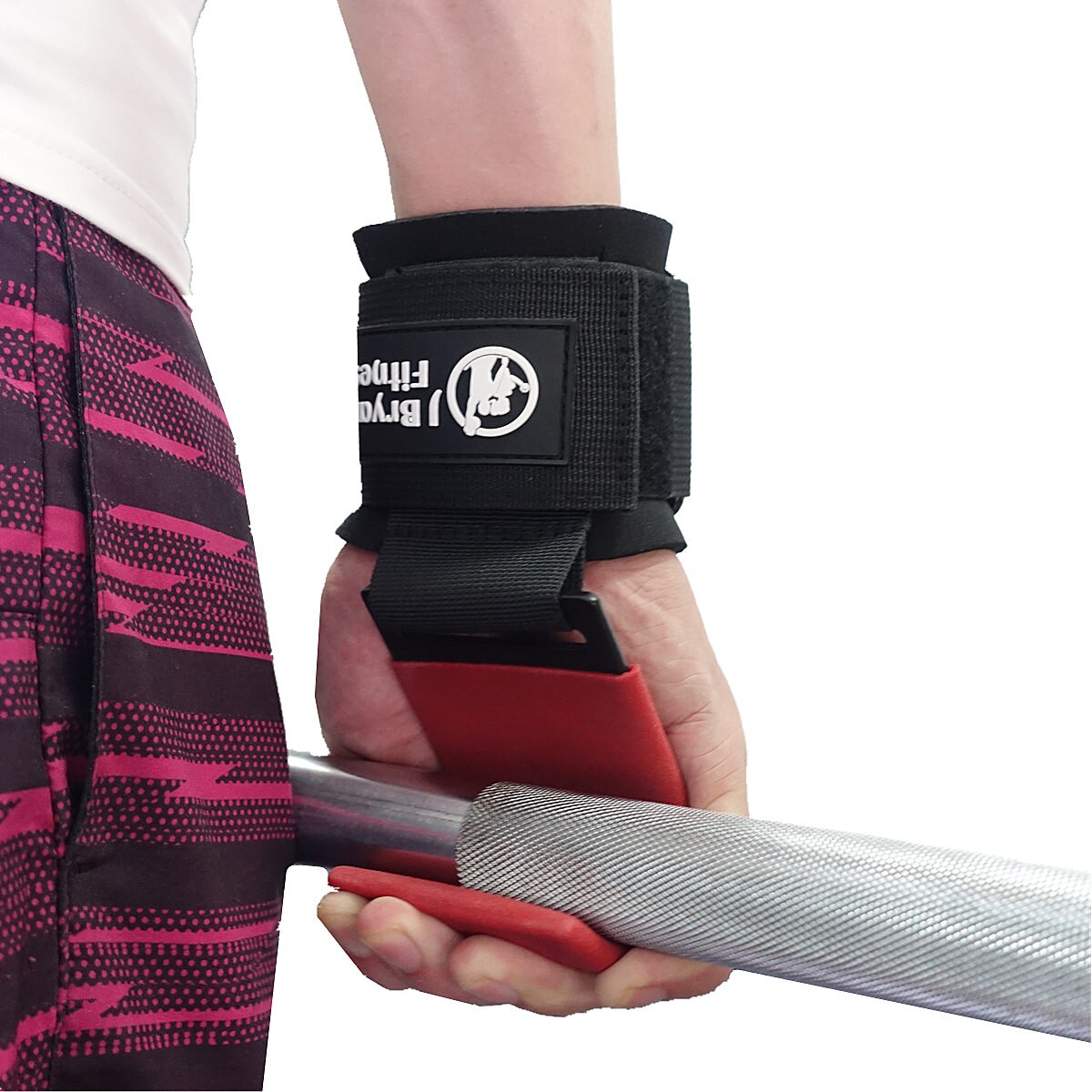 1 par vægtløftning håndledsstøtte med kroge træning gym greb stropper til kraftvægtløftning håndvægt heavy duty bodybuilding