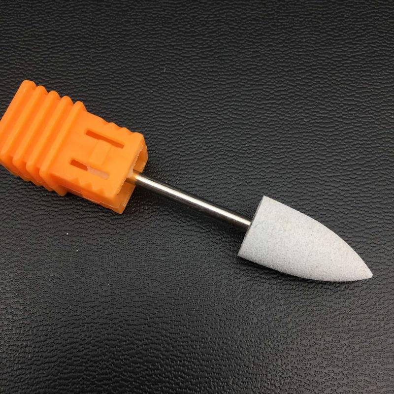 10mm diameter gummi siliciumcarbid spidshoved fleksibel polermaskine neglebor elektrisk manicure maskine tilbehør: 53-04