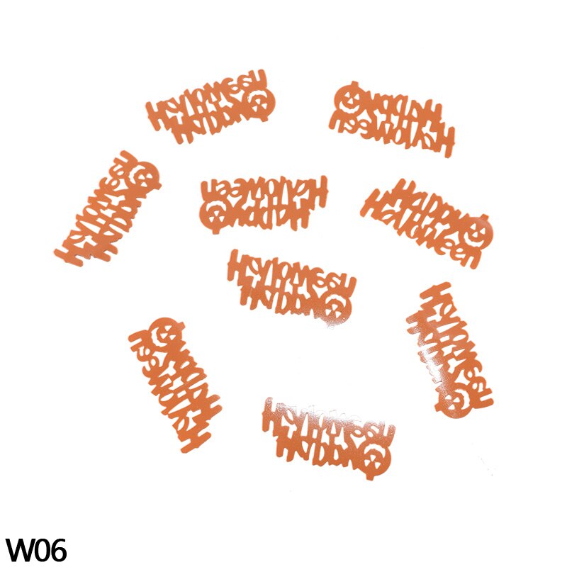 Halloween Confetti Pumpkin Spider Bat ghost Skull Happy Halloween Table Sprinkles Supplies Halloween Decorations Sprinkles: W06 happy halloween / 1bag