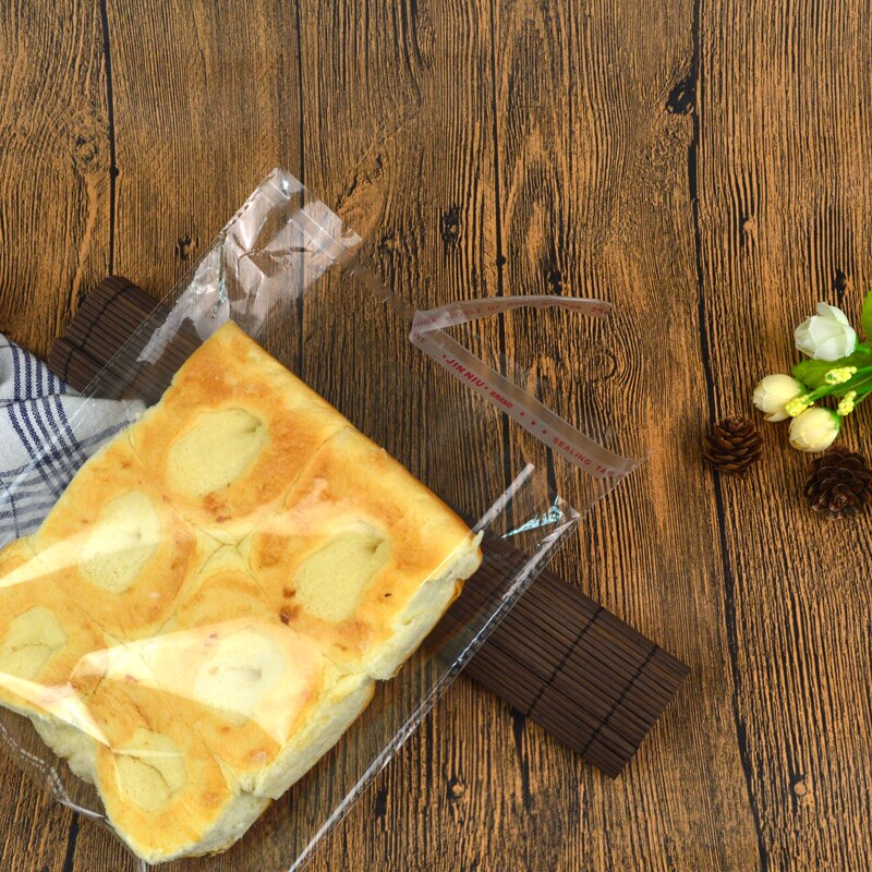 Sachets à biscuits adhésifs pour pâtisserie | 500 pièces, , sachet à pain Transparent, sachet d'emballage pour magasin de desserts