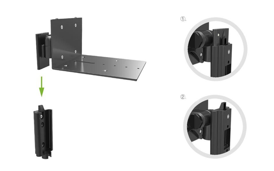 BL-S01 Aluminium Legierung 2 stück (1 Paar) Audio- Lautsprecher Halterung Neigung schwenken Hängen Halterung Schnell Einfache Installation Unterstützung Gestell