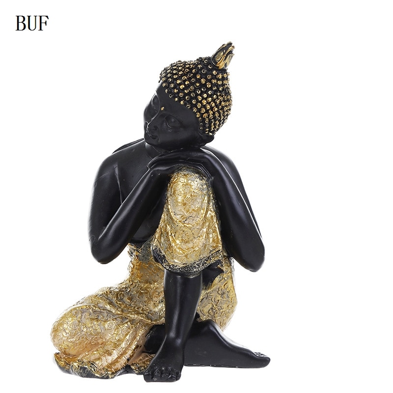 BUF Buddhismus Schmuck Buddha Tathagata Statue Thailand Yoga Mandala Buddha Skulpturen Harz Handwerk Amitabha Buddha Statue