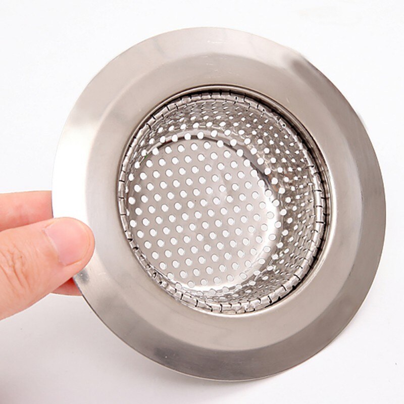 1PC Stainless Steel Mesh Sink Hair Filter Bathroom Drain Hole Bathtub Wash Basin Filter Debris Strainer Metal Channel Filter