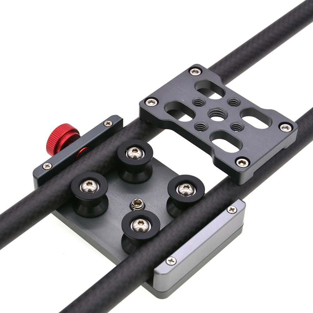 Fibra de carbono mini trilho deslizante desktop rolamento-tipo estabilizador tripé universal para acessórios da câmera samrtphone