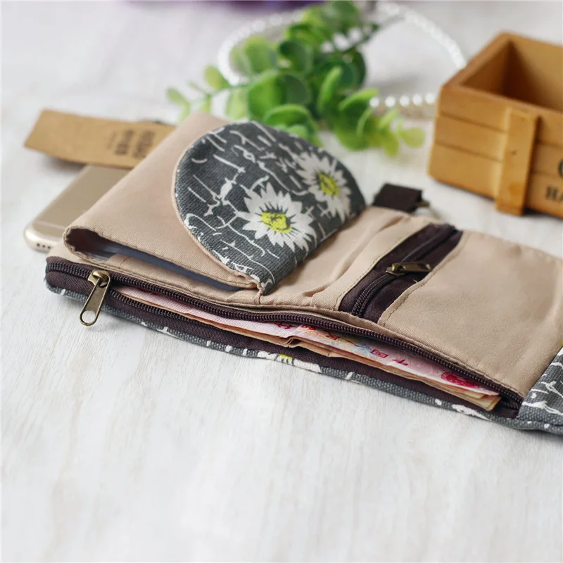 Style Canvas Wallet For Men Women Coin Purse Card Holder Foreign Trade Goods One Piece