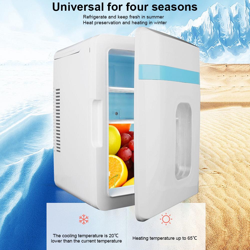 10L Car Mini Refrigerator Car 12V-220V Beverage Cooler Warmer 60W Dual-uses Mini Fridge Cosmetic Freezer For Home Office Car