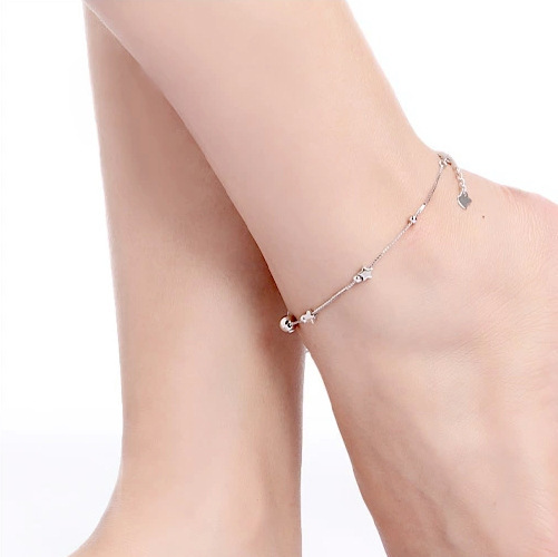 Stjernekæde til kvinder fodlænke 925 sterling sølv fodlænke armbånd til kvinder fodsmykker fodlænke på fod