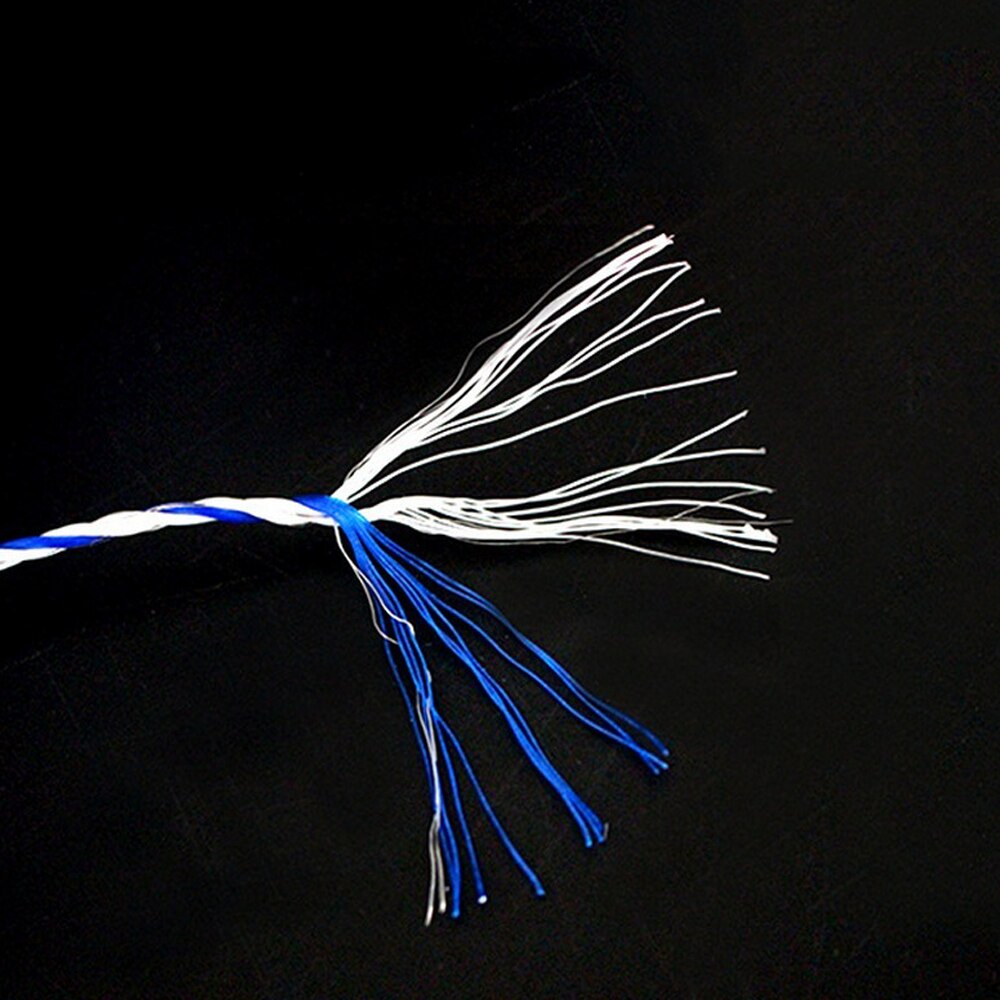 300M Roll Electric Fence Rope Red White Polywire with Steel Poly Rope for Horse Animal Fencing Ultra Low Resistance Wire