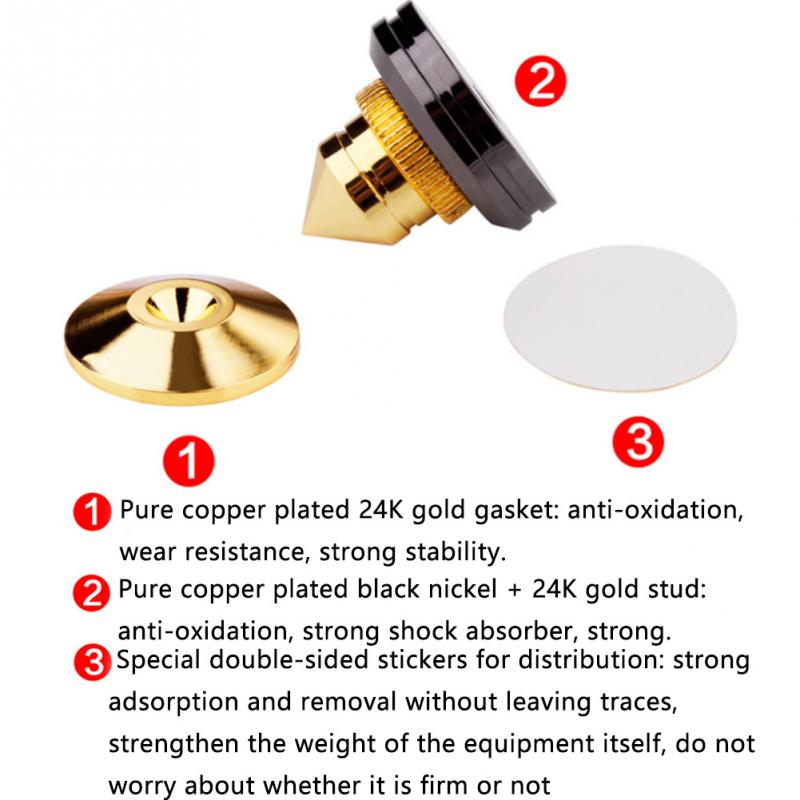 4 Pair Mini Portable Audio Speaker Spikes Speakers Repair Parts DIY Speaker Stand Shock Pin Nails And Pads Accessories