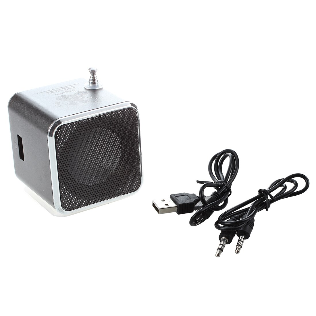 TD-V26 Draagbare Mini Speaker met Digitale en Micro SD/TF/USB/FM-Zwart