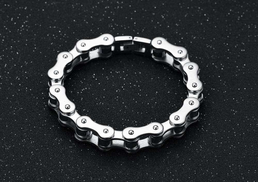 Punk 316L Roestvrij Stalen Armband Mannen Biker Fiets Motorfiets Chain Heren Armbanden Heren Armbanden Bangles Mode-sieraden