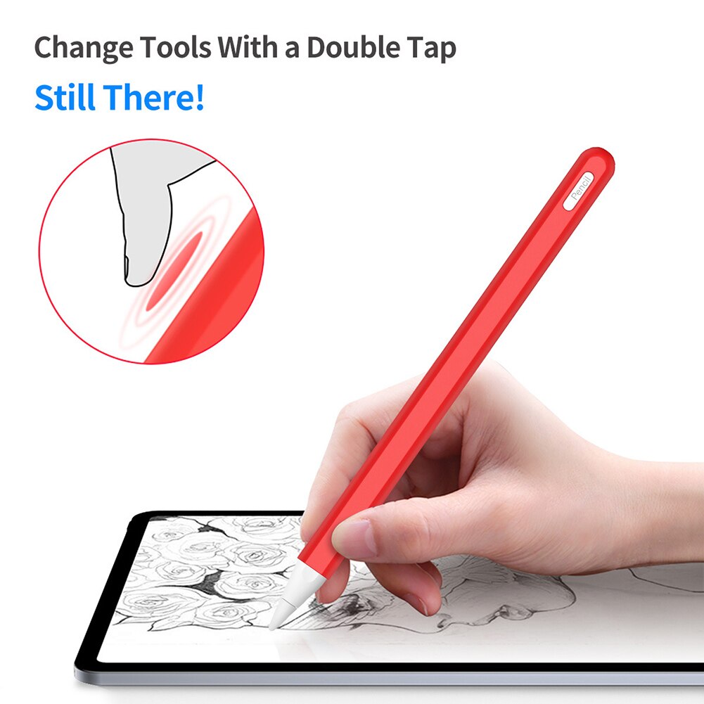 Anti-Slip Silicone Pencil Sleeve Cover Protective Case For Apple Pencil Touch Pen 2 Mobile Phone Accessories Protective Case
