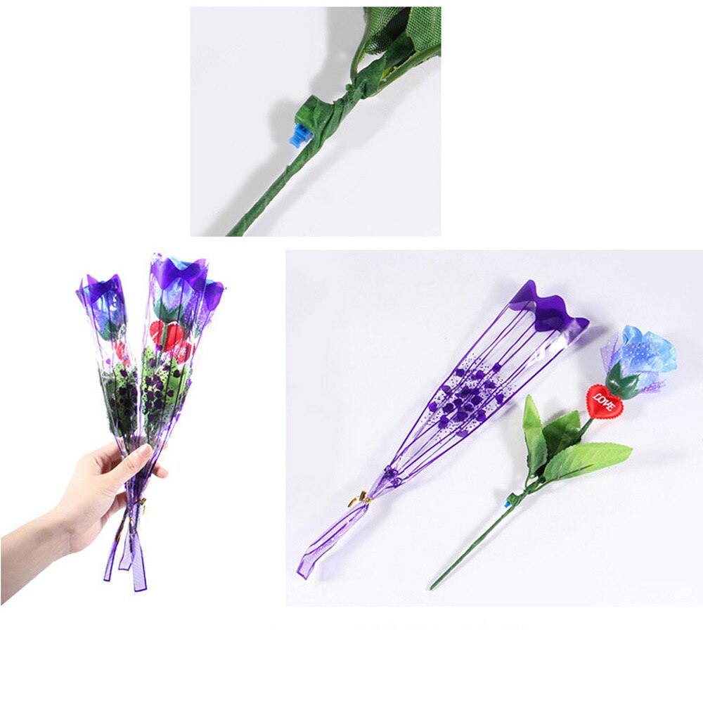 1 Pc Onderwijs Baby Speelgoed Led Knippert Simulatie Romantische Rose Bloem Nachtlampje Kleurrijke Educatief Speelgoed Y213
