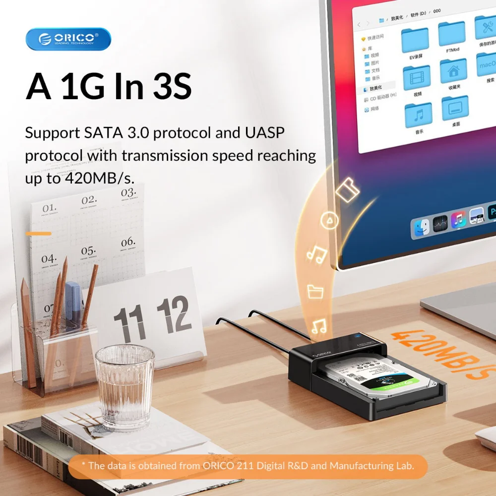 ORICO 2.5/3.5 inch HDD Case 2.5" Hard Drive Enclosure USB 3.0 SATA 6Gbps for SSD HDD External Hard Drive Disk Case Support UASP