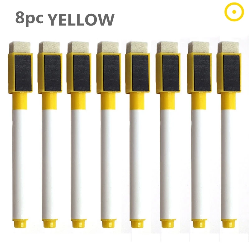 8PC Magnetic Colorful Whiteboard Pen Black White Board Markers Built In Eraser School Supply children's Graffiti Drawing pen: PURPLE
