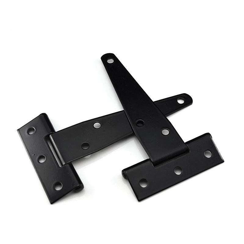 4-12 Zoll 6 Stück t Riemen Tür scharniere Tor Scharniere schwarz Scheunentor riss T-Stück Scharnier geschmiedete Hardware-
