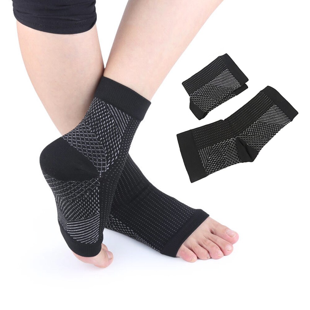 1 paar fußengel Anti-ermüdungs-kompressions-fußmanschetten mit knöchelunterstützung, fahrrad-, Basketball- und sportsocken für draussen-aktivitäzehn, herren-knöchelbandage