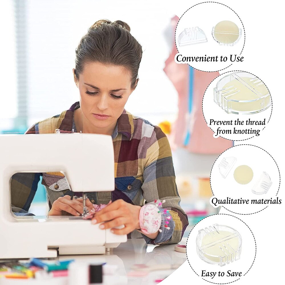 2/1Pcs Thread Wax Knitting Thread Conditioner Beeswax for Sewing Thread Beeswax Quilting Sewing Strengthening Line Bees Wax Tool