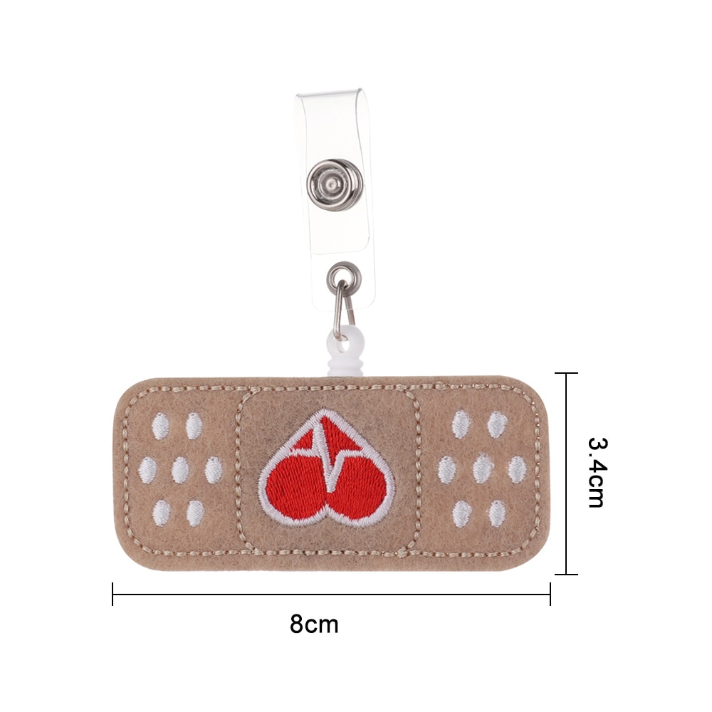 Bandage Stil Versenkbare Krankenschwester Tuch Abzeichen Reel Clip Nette Smiley Gesicht Studenten Ausweis Abzeichen Halter Anti- verloren Clip