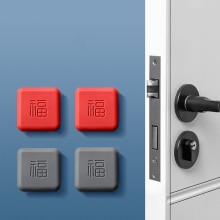 Silicone Door Handle Bumpers Self Adhesive Deurstopper Protection Porte Pad Shock Mute Blessing Square Wall Protector Pad