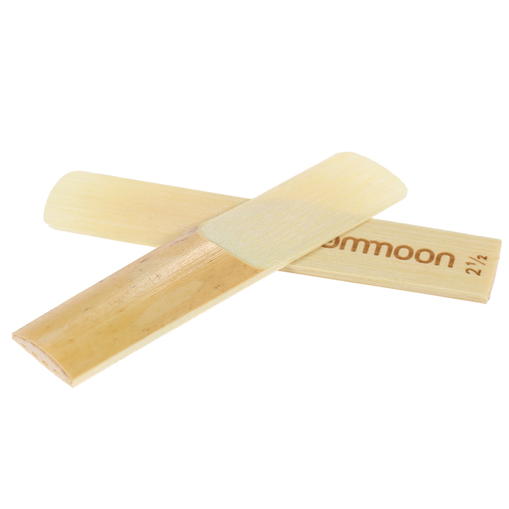 ammoon 10-pack Pieces Strength 2.5 Bamboo Reeds for Eb Alto Saxophone Sax Woodwind Instruments Parts &amp; Accessories