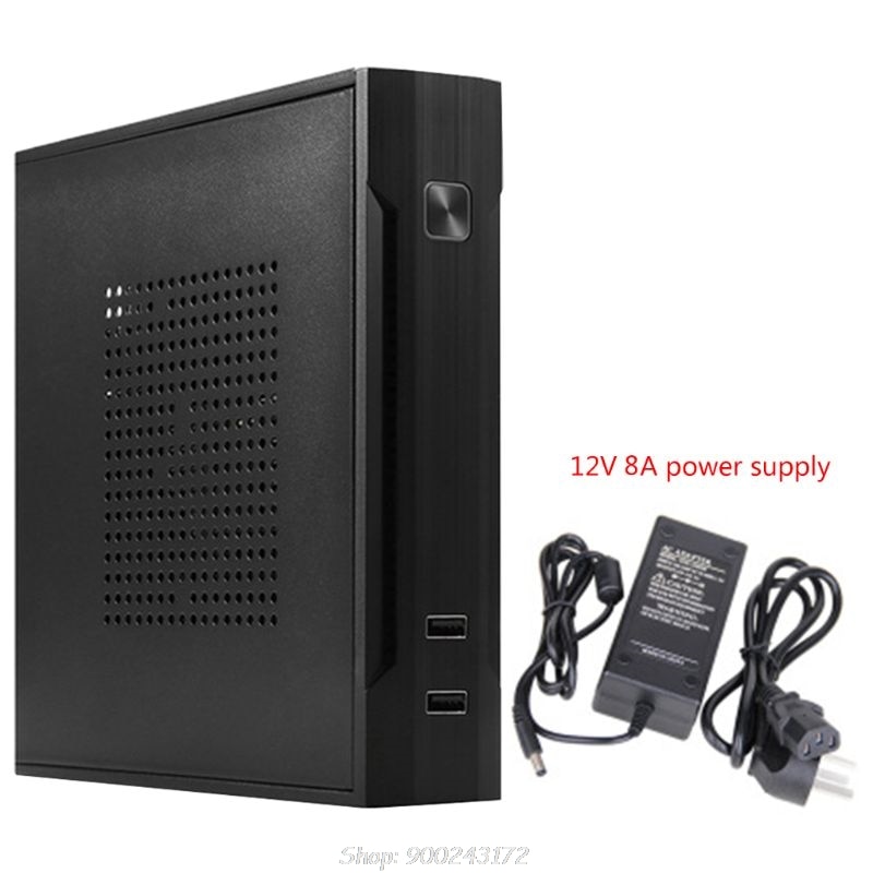QX01 Mini ITX Computer Cases Usb2.0 2.5 Inch Hdd SSD Gaming PC Desktop Chassis with 12V 8A/5A Power Supply S17 20: C