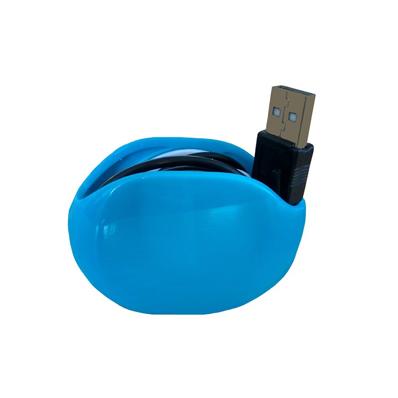 Datakabel Oortelefoon Opslag Mobiele Telefoon Automatische Take-Up Hub Digitale Draad Handig En Duurzaam Datakabel Oortelefoon Opslag: Blue