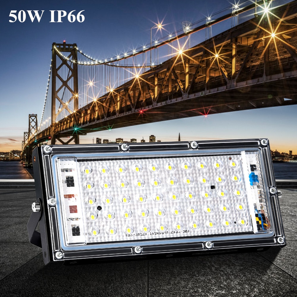 LED Spotlight 50W 220V Floodlight Waterproof IP66 Street Lamp Square LED Reflector focus Light Outdoor Flood Light