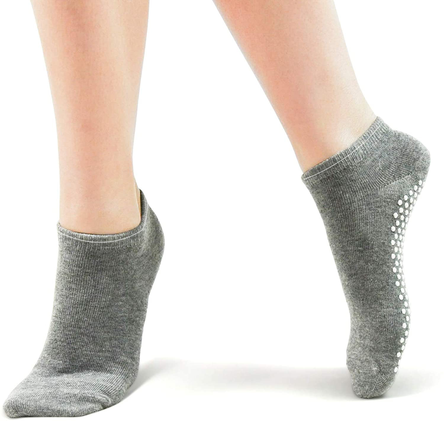 Chaussettes de Yoga pour femmes, lot de 4, antidérapantes, pour Ballet, Trampoline, gymnastique
