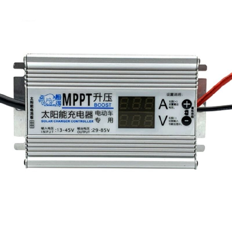 Mppt zonnepaneelcellen laadregelaar 10a booster instelbaar 24v 36v 48v 60v 72v batterijspanningsregelaar