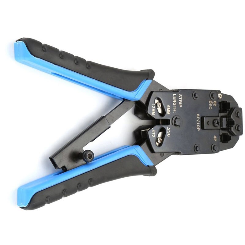 Rj45 Crimper RJ45 Crimping Tool Hand Network Tool Kit for 10P10C/8P8C/RJ-45/6P6C/RJ-12/6P4C/RJ-11/4P4C Cable Wires Pliers