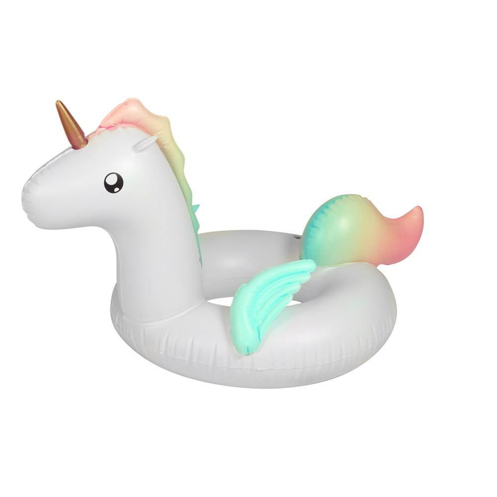 Flamingueo Colchoneta Piscina Unicornio Flotador Pequeño Unicornio Hinchable Flotadores para Piscina Niños Colchoneta Piscina