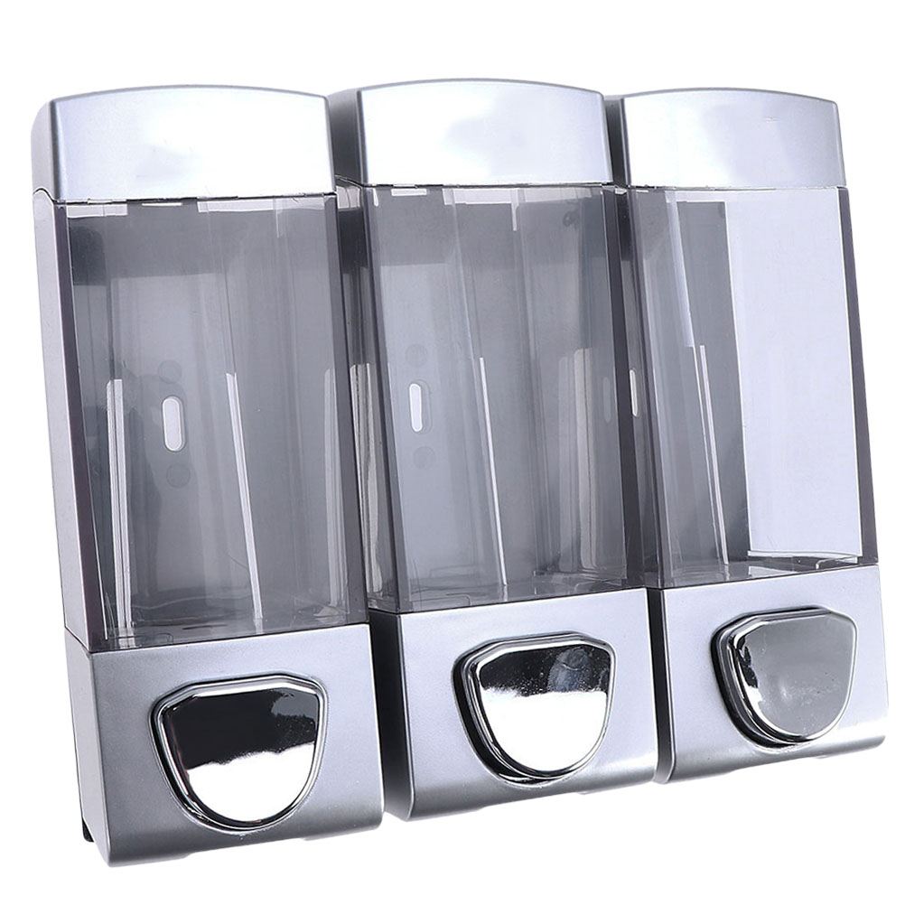Veggmontert såpe gel dispenser hårbalsam pumpe tre uttak flaske enkel sjampo holder for hjemmebad hotell dusj