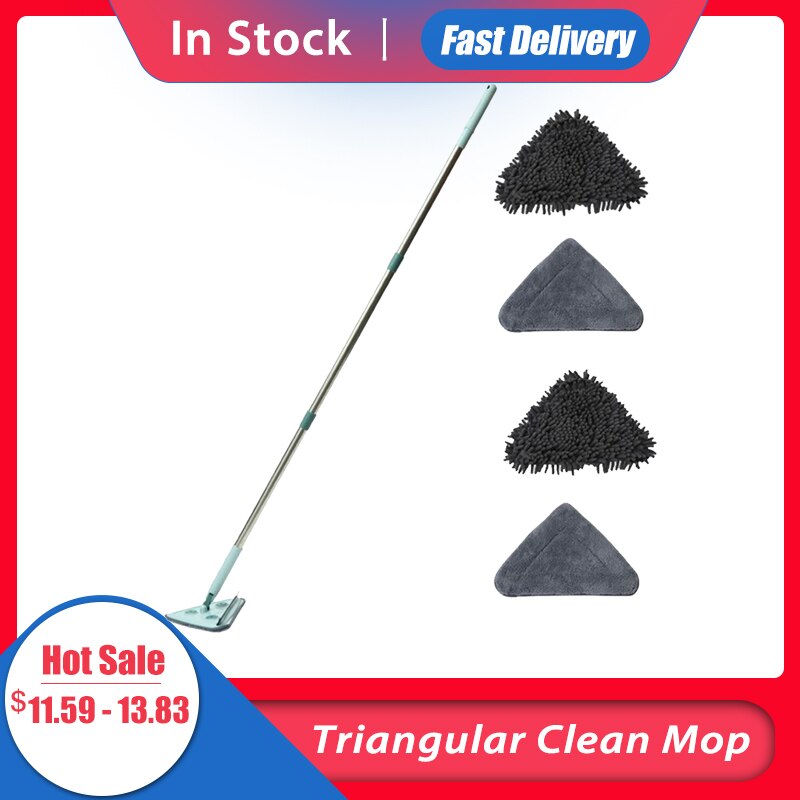 Driehoekige Schoon Mop Roterende Verstelbare Met Vullingen Voor Car Home Kamer Keuken Vloer Schoon Borstel Lui Schoonmaken