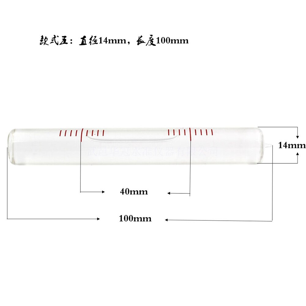 QASE High Precision Glass Spirit Level Bubble Accuracy 0.02mm/m: D14L100