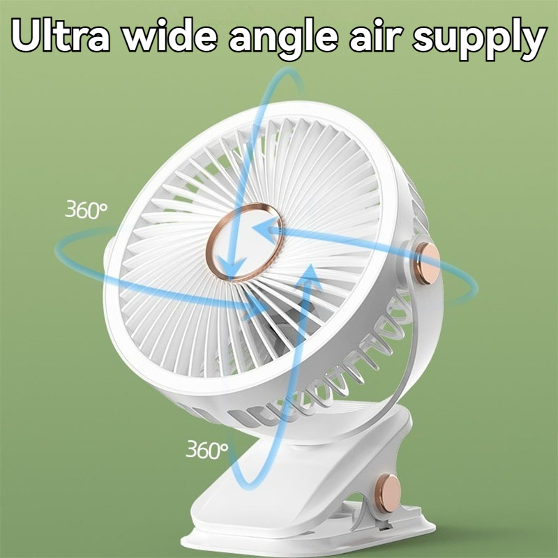 ventilador de luz nocturna, ventilador con Clip para dormitorio de estudiantes, escritorio de oficina, carga USB para exteriores, ventilador de techo pequeño de mano