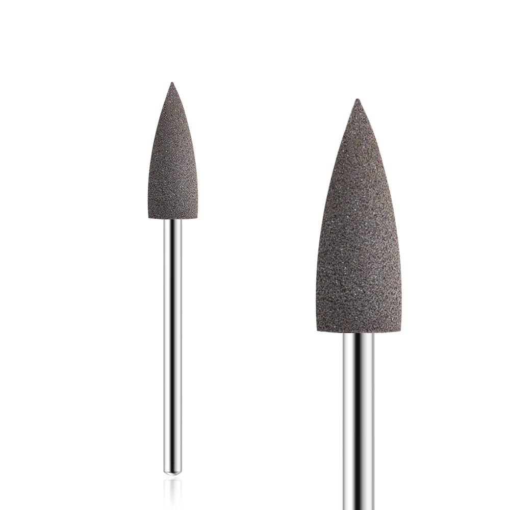 Kads kumiset kynsiporanterät joustavat kiillotuslaitteet manikyyrikone kynsitarvikkeet sähköinen kynsien pedikyyri pieni terävä pää: Musta